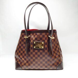 Authentic Louis Vuitton Hampstead MM Brown Damier Tote Bag mn720-121725